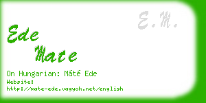 ede mate business card