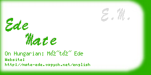 ede mate business card